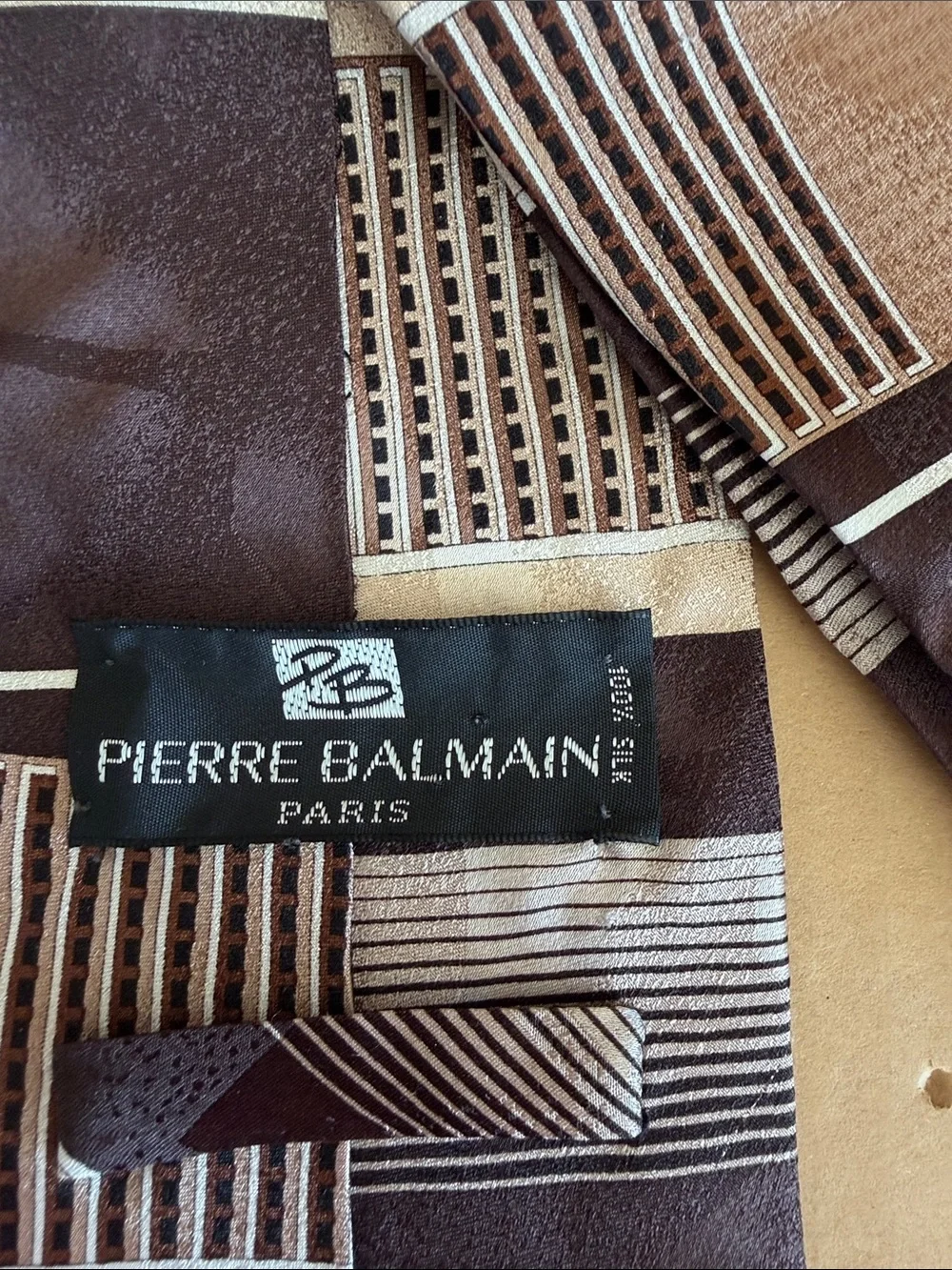 PIERRE BALMAIN 2 Vintage Men’s Luxury Designer Silk Neckties